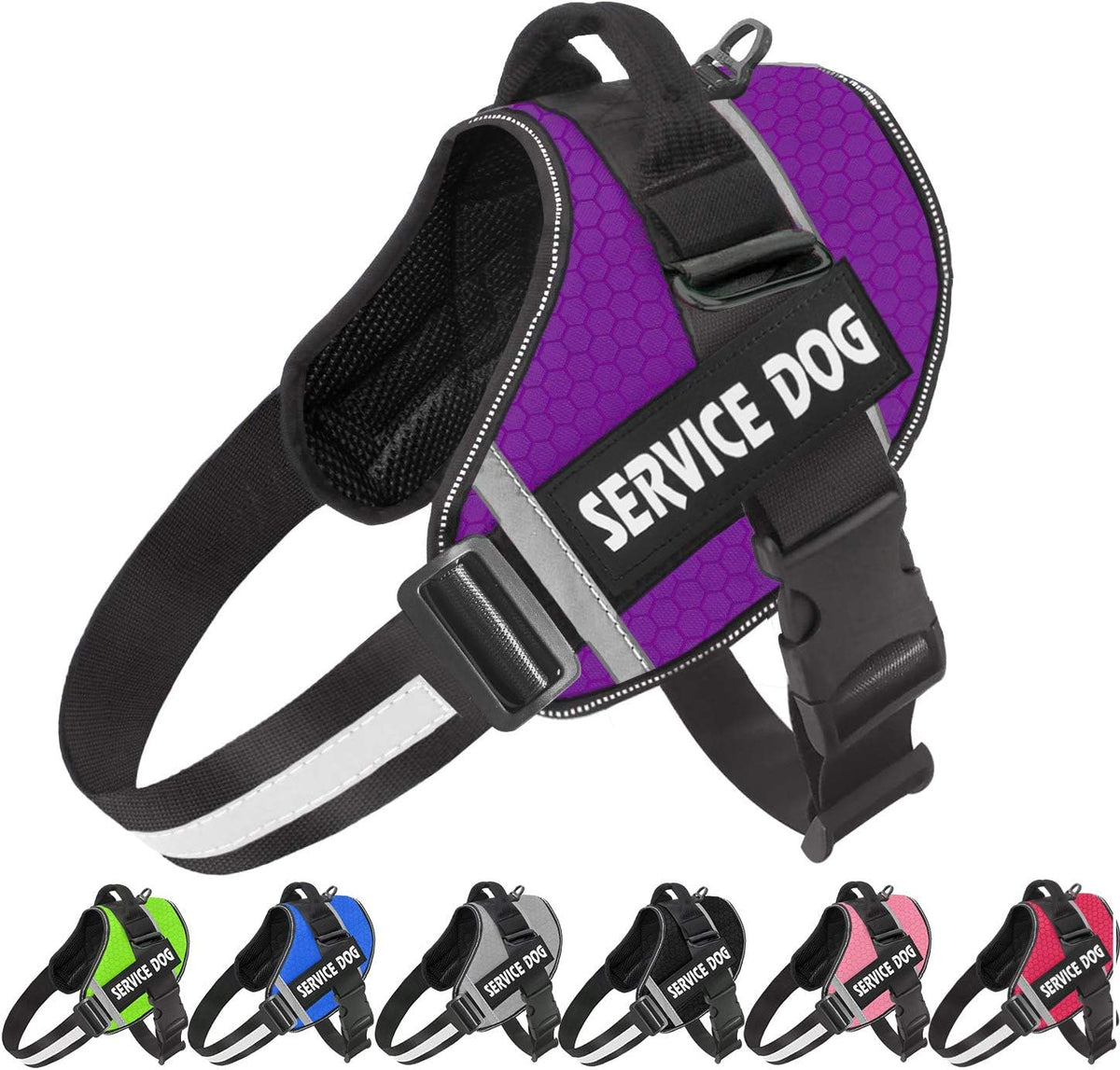 JSXD Dog Harness,No-Pull Service Dog Harness with Handle Adjustable Outdoor Pet Dog Vest 3M Reflective Nylon Material Vest for Breeds,Easy Control for Small Medium Large Dogs - Image 13