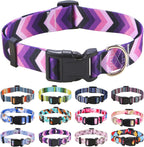 Mihqy dog collar showing floral geometric pattern texture