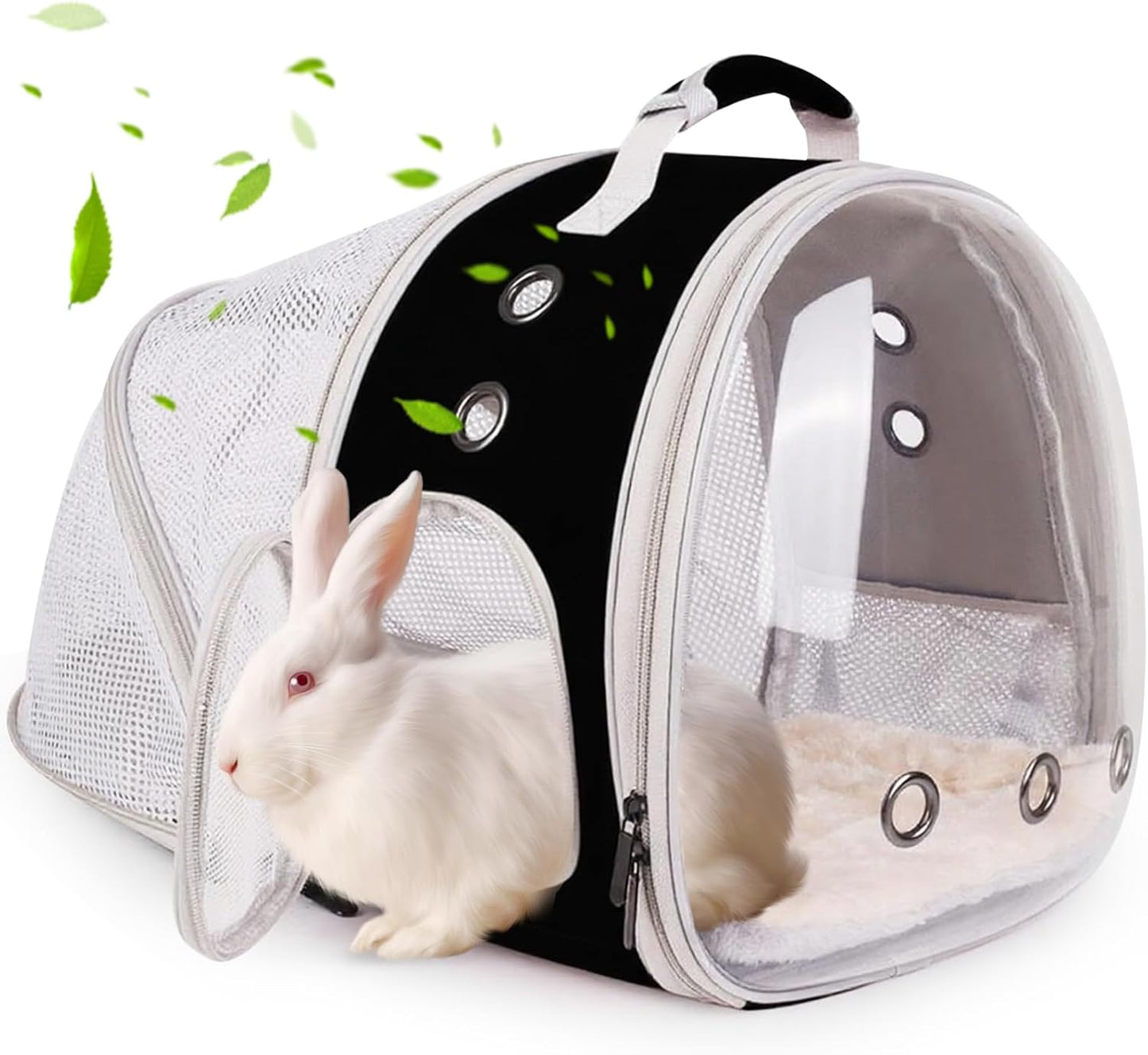 Back Expandable Backpack for Small Animals, Portable Travel Bag Breathable Pet Carrier Cages for Bunny, Guinea Pig, Bearded Dragon, Lizard, Rabbit, Squirrel, Tortoise, Kitten, Sugar Glider - Image 7