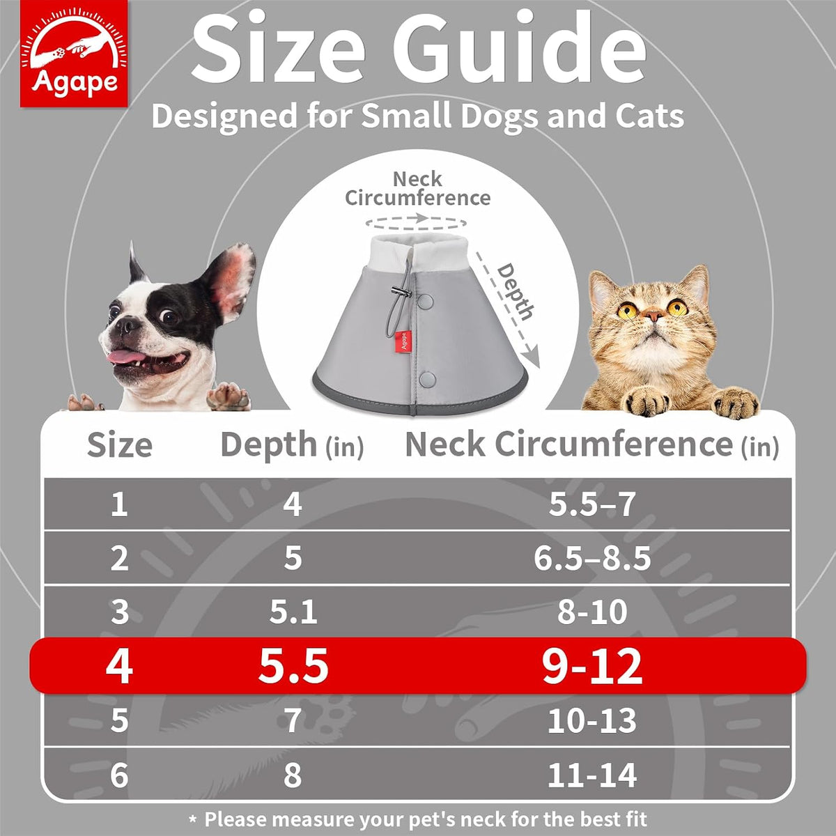 Agape Soft Dog Cone for Small Dogs & Cats, Recovery Collar to Stop Licking | Comfy E Collar Alternative for Puppies, Adjustable Cloth Cone After Surgery, Protective Neck Cone for Kittens, Washable - Image 15