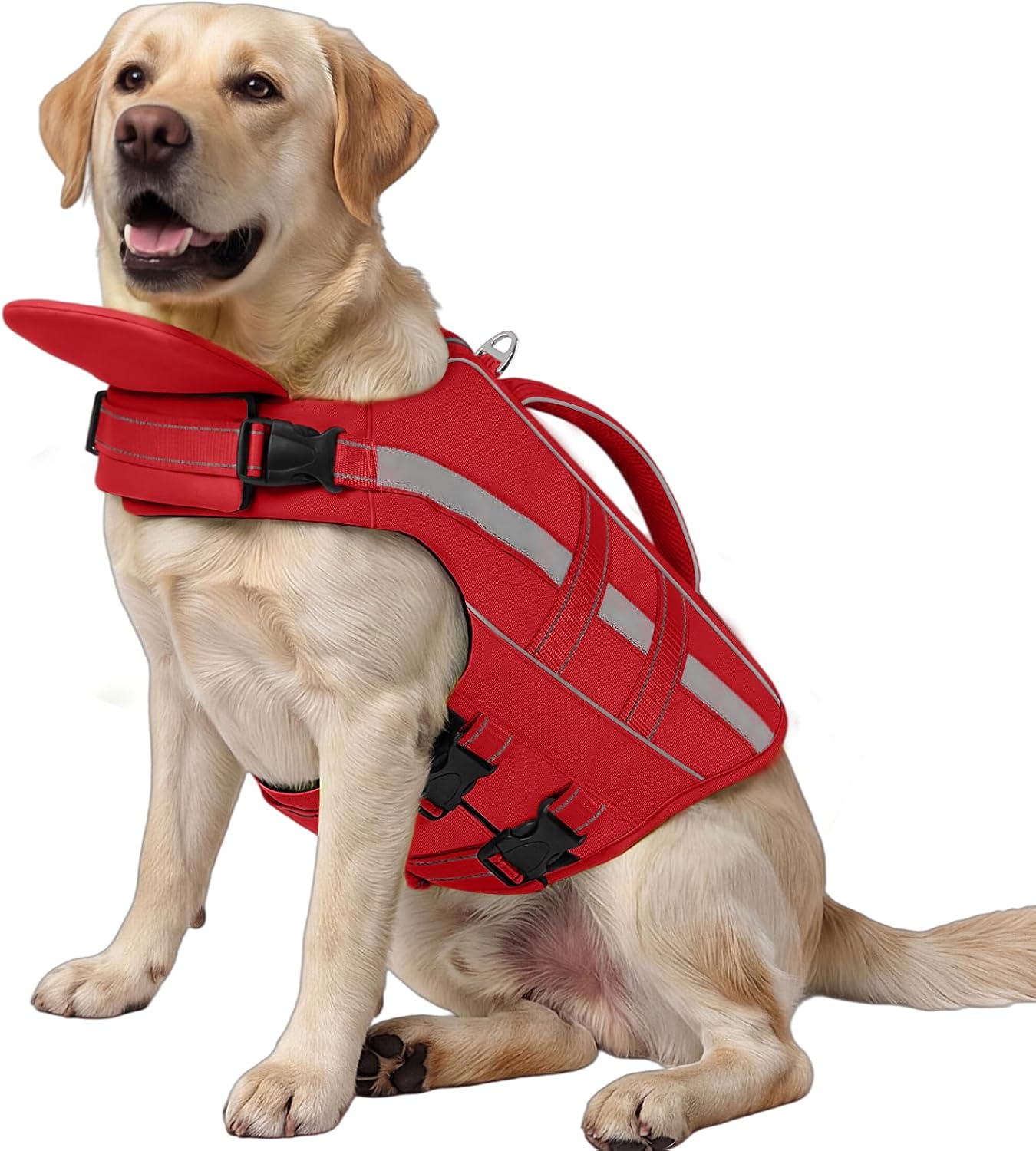 ASENKU Dog Life Jacket, High-Buoyancy Life Vest with Removable Front Float, Rescue Handle and Reflective Strips, Adjustable Swim Vest for Boating, Swimming, Beach(Green S) - Image 12