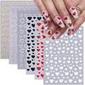 Sutaozhi Valentine heart nail art stickers front view showing all six sheets