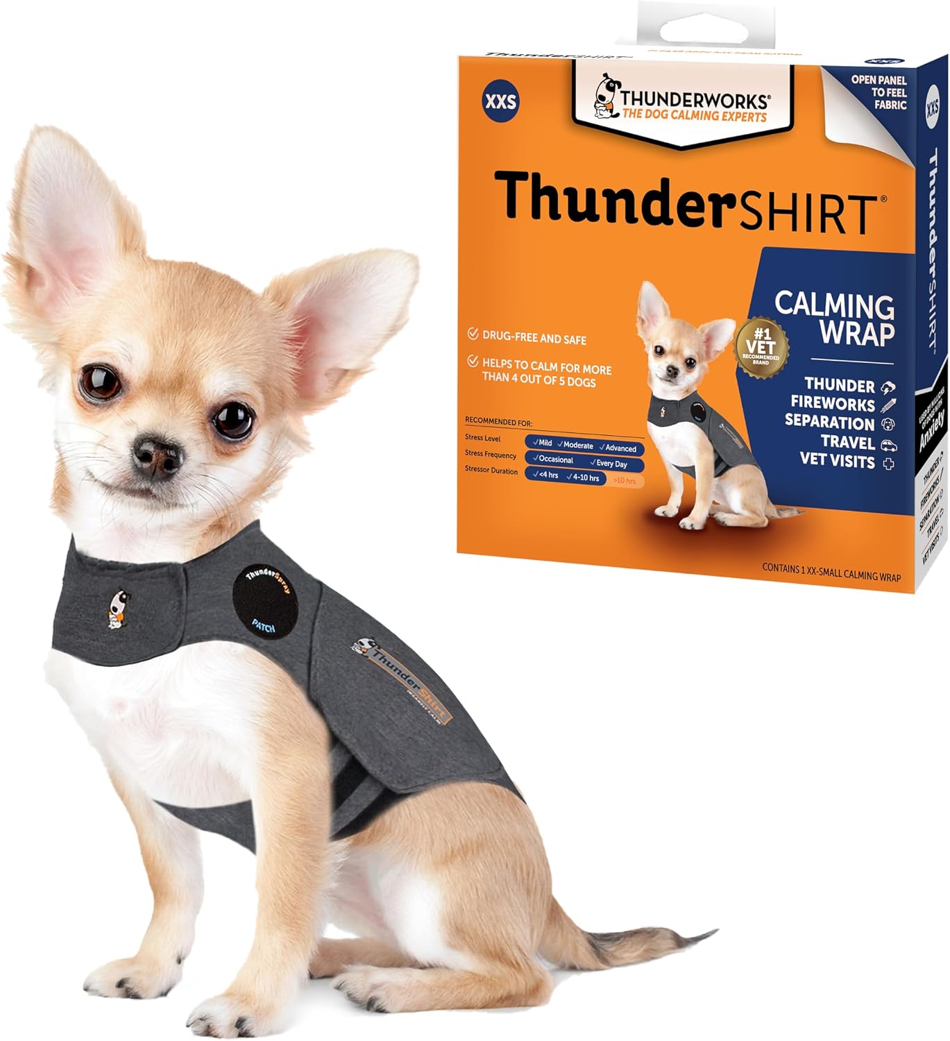ThunderShirt for Dogs, Large, Heather Gray Classic - Dog Anxiety Relief Calming Vest - Image 10