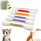 6 Pack Giant Cotton Swab Catnip Toys,Cat Q Tip Toy,Felt Interactive Kicker Chew Toys for Kittens & Indoor Cats, Soft Teething Toy with Organic Catnip, Eases Anxiety & Boredom, Cat Lover Gift (Orange) - Image 10