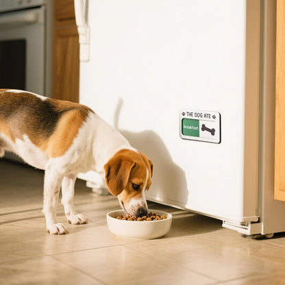 EliteSign pet nutrition management tool dimensions and slider mechanism