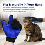 Heusom pet supplies glove being rinsed under running tap water