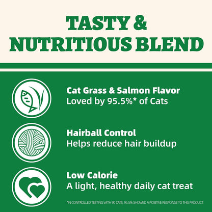 Wellix cat grass snacks 13.05 ounce pack for digestive support