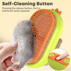 Ergonomic mango shaped steam brush for cats