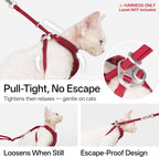 BuddyArmor anti choke cat rope harness side view profile