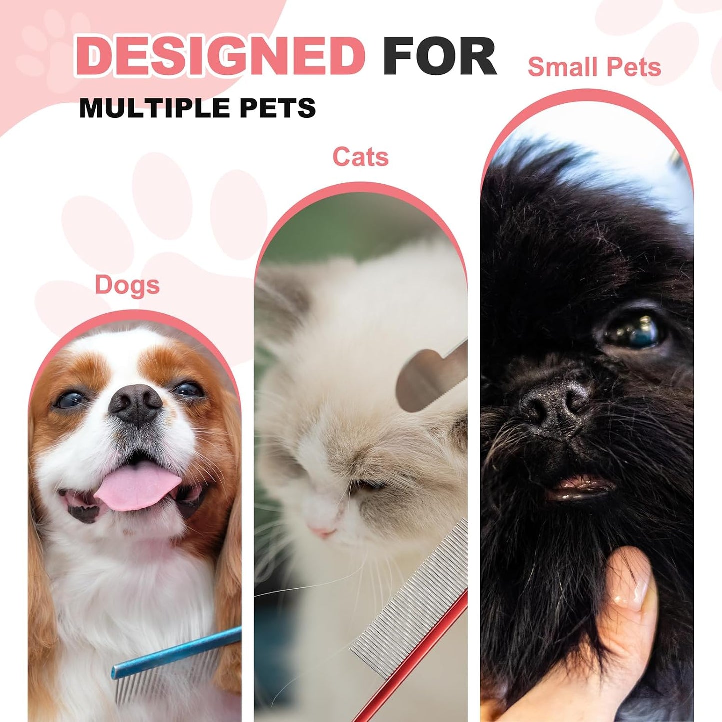 Side profile of Petaxcell lightweight detangling comb for pets