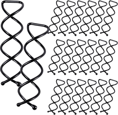Fandamei spiral hair pins front view showing twenty black spin pins.