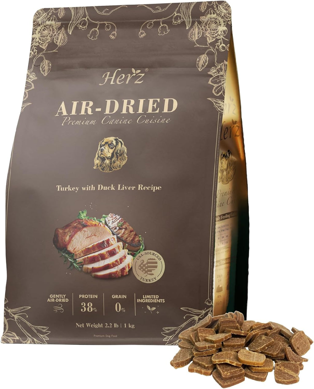 Herz Air-Dried Dog Food Chicken & Duck Liver Recipe 2.2 lb, All-Natural, High-Protein, Grain-Free, Limited Ingredients, Complete & Balanced, Premium Canine Cuisine - Image 10