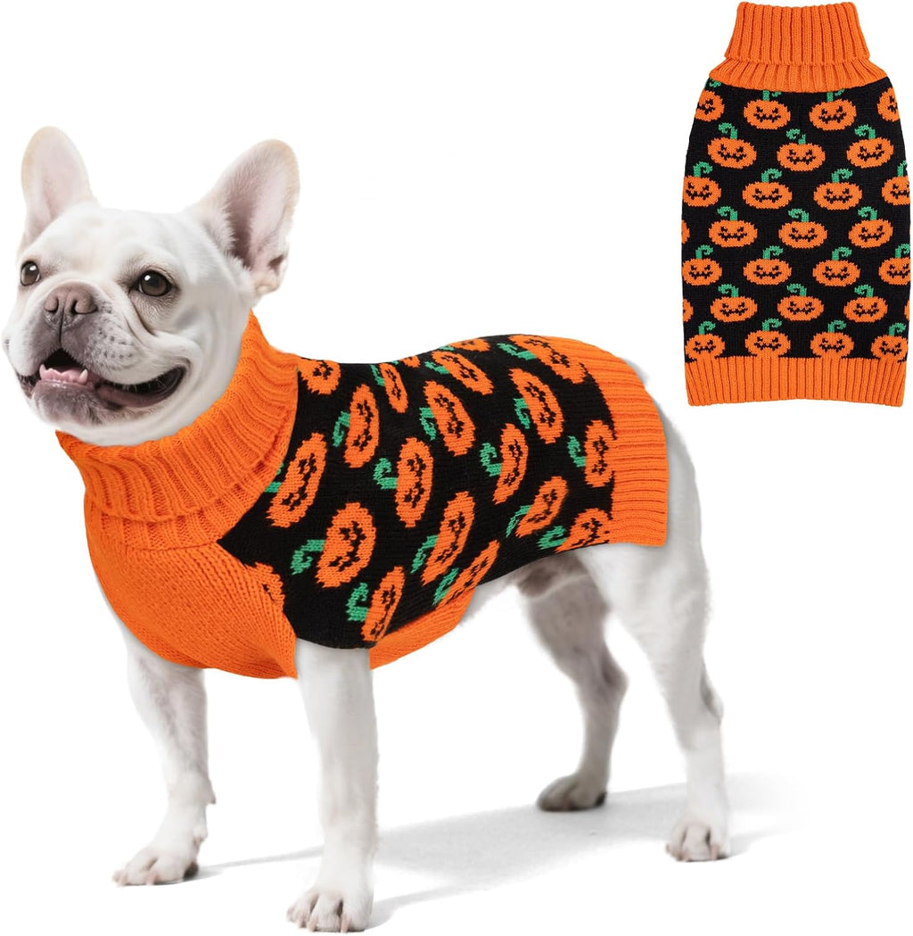 KYEESE Dog Christmas Sweater with Reindeer Pattern, Cozy Holiday Outfit, Turtleneck Dog Sweater for Small Dogs with Leash Hole, Red Buffalo Plaid Knitwear, Soft Warm Festival Dogs Clothes, Large - Image 10