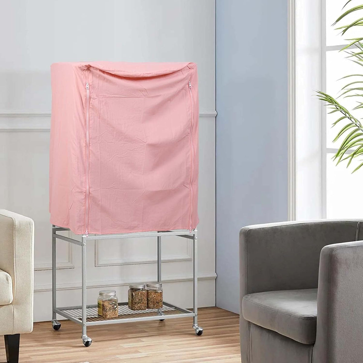 Durable machine washable birdcage cover texture