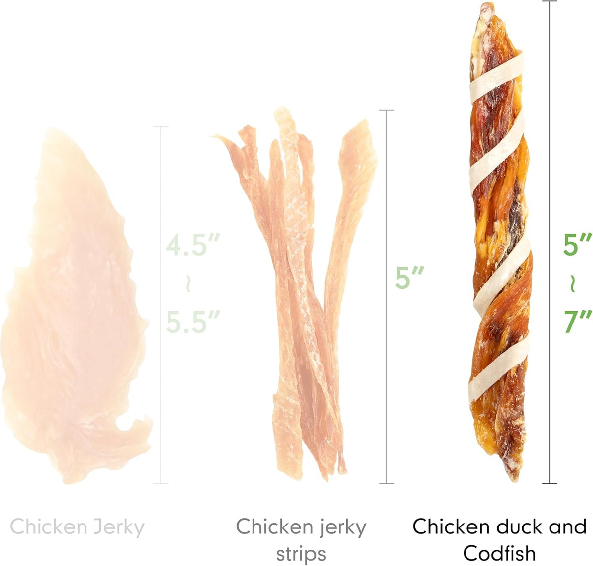 Side profile of Mon2sun triple flavor dog snack