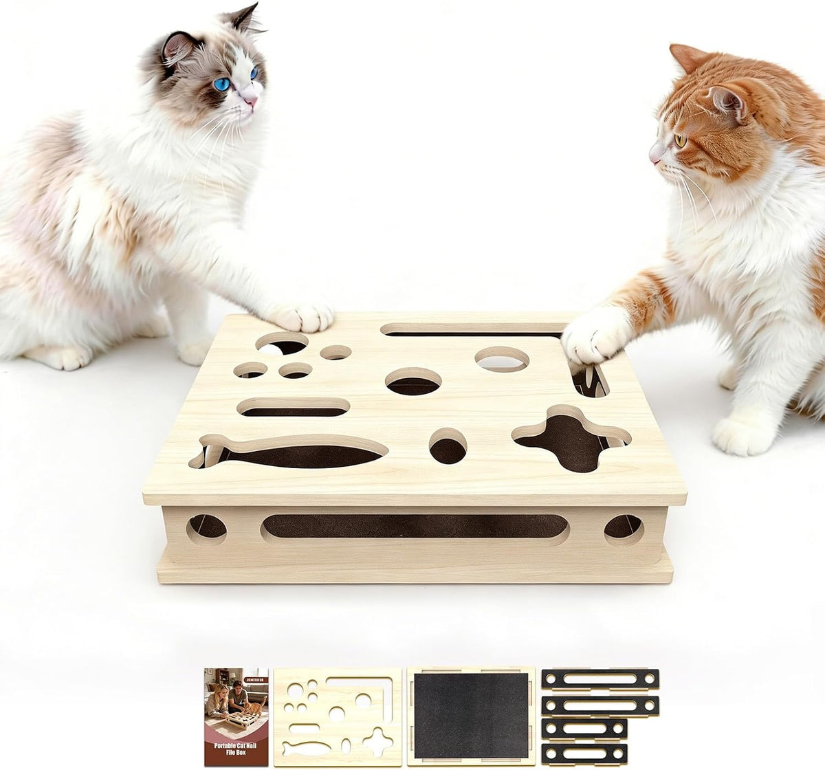 USA imported interactive cat scratch box placed on living room floor