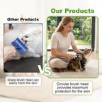 High density teeth side of the TWSURE deshedding brush filled with trapped loose undercoat fur