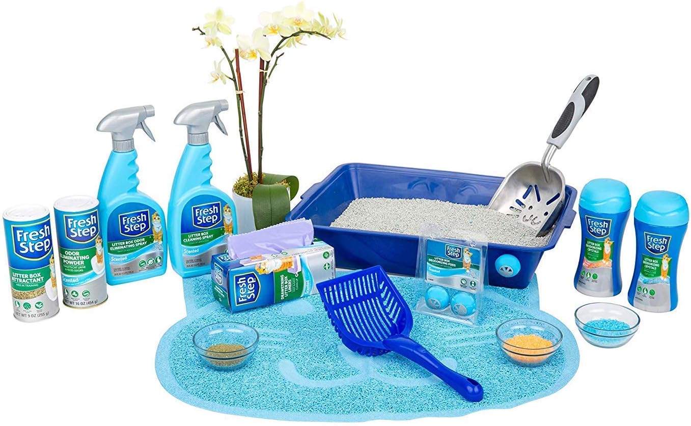 Fresh Step pet friendly odor eliminator crystals closer look