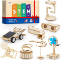 Lucky Guess 8 in 1 STEM Science Kit box front view showing assorted wooden physics experiments.