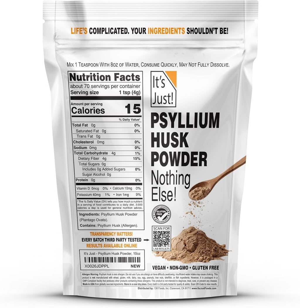 It's Just! - Psyllium Husk Powder, Unflavored, 10oz - Image 2