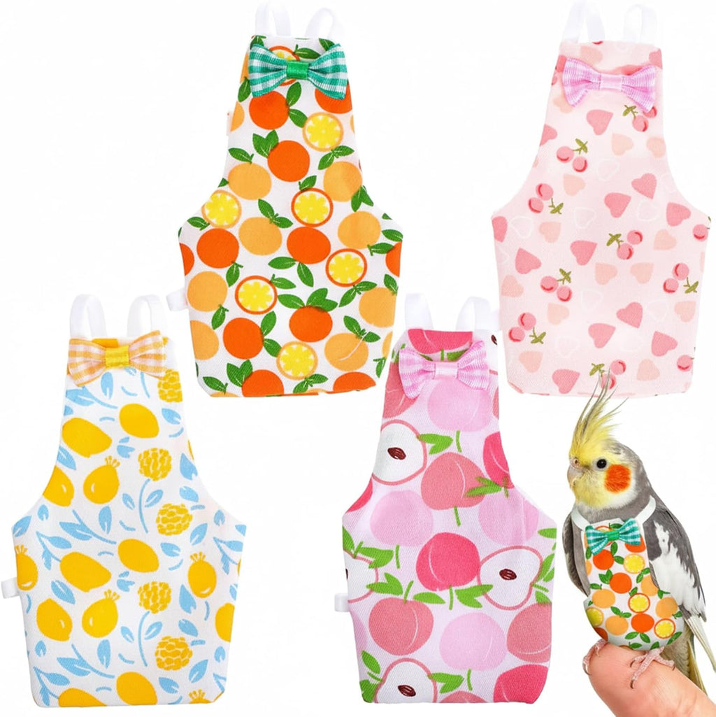 HJZHII bird diaper front view showing fruit patterns