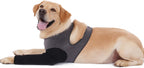 Washable anti lick pet garment for canine front leg protection