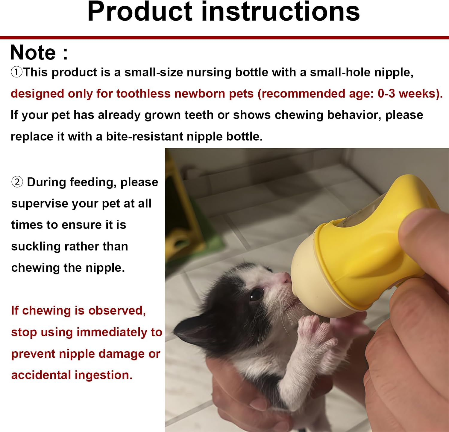 Compact yellow puppy nursing bottle held in hand to illustrate small scale