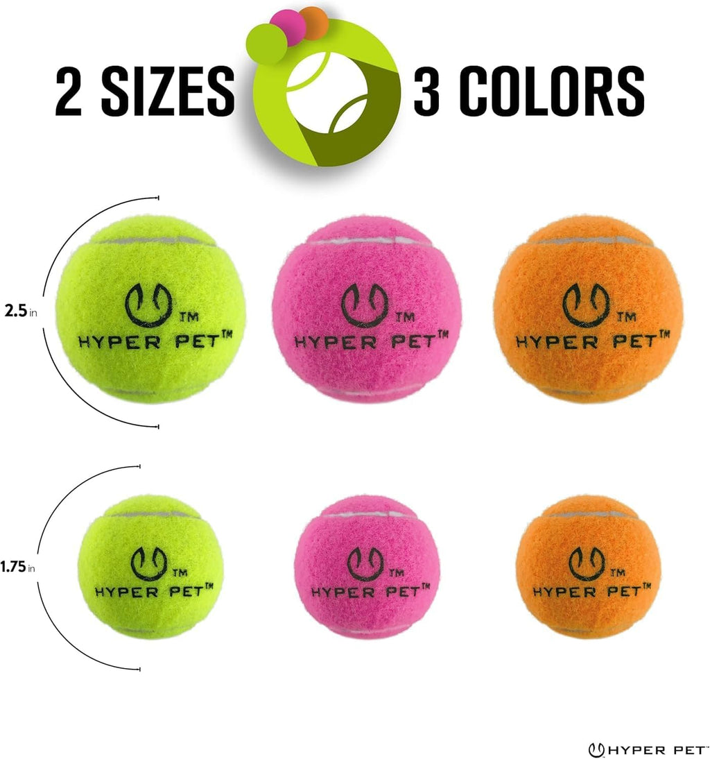 Four pack of pink dog tennis balls for small breeds
