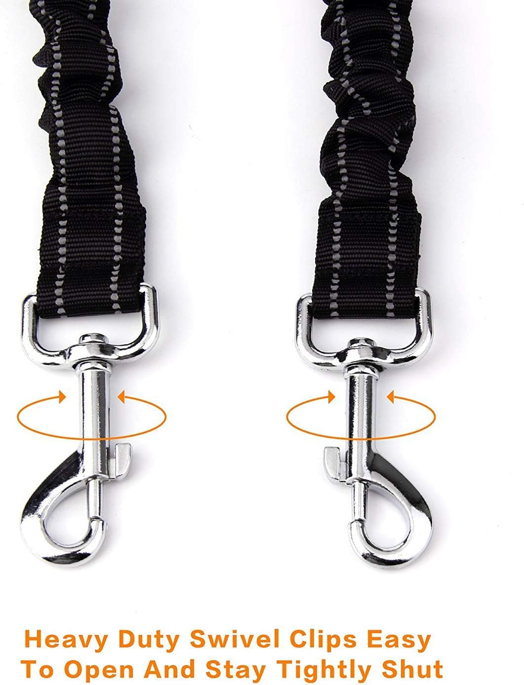 Adjustable double dog leash extension extended to twenty seven inches