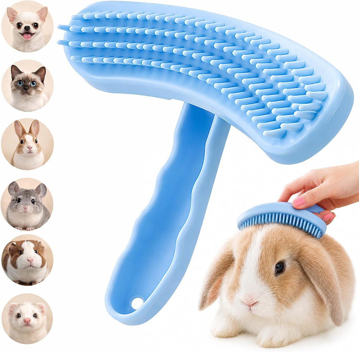 Compact three point nine inch small pet hair remover tool