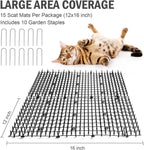 Included U-shaped garden staples for Pomeat mat anchoring