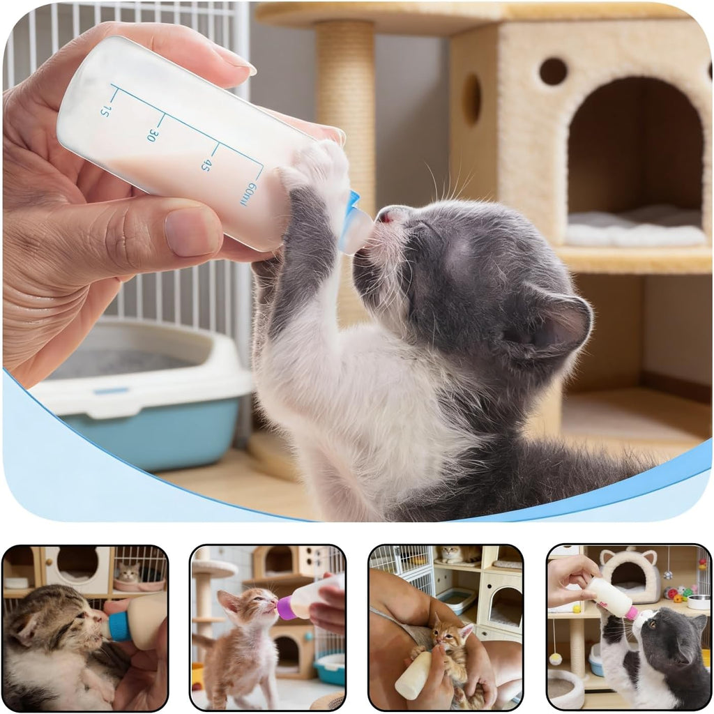 SLWHYZL orphan animal hand rearing set with the included long handle cleaning brush for hygienic maintenance.
