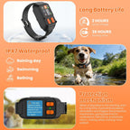 Complete kit overview of the off grid satellite dog containment system including charging accessories.