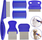 Flea Comb for Cats Dogs, 6 Pack Pet Lice Comb Set Pet Grooming Pets for Small, Medium & Large PetsPink - Image 9