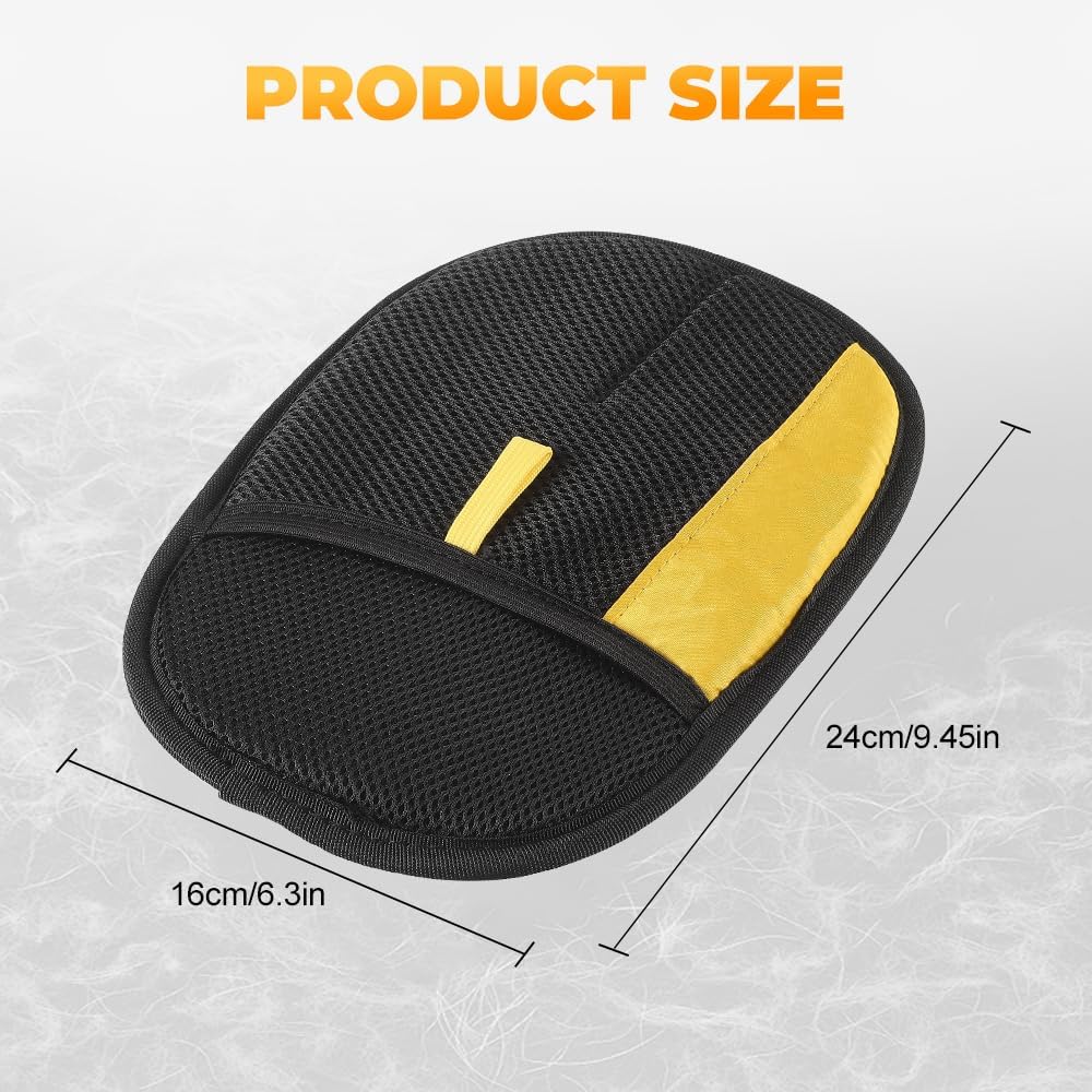 AprYew anti static pet hair removal tool used on car seat upholstery