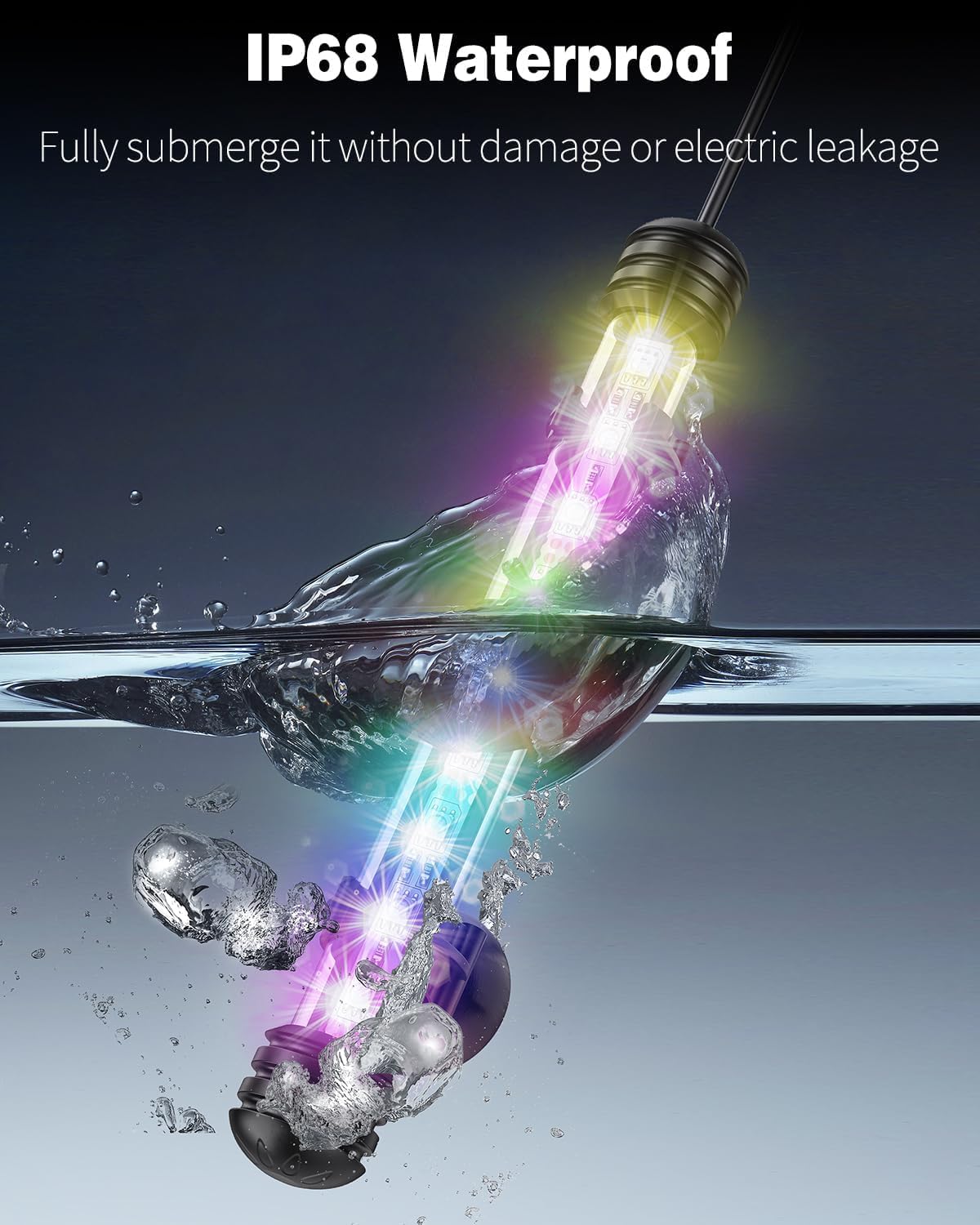 Pawfly 1.8 W Aquarium LED Light 7.5 Inch Underwater Fish Tank Light with Timer Auto On/Off Fish Tank Background Lights with 8 Lighting Modes Submersible Multi-Colored Tube Lights for Decoration - Image 5