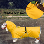 Adjustable waterproof pet slicker poncho packable design with storage bag