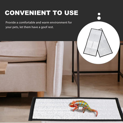 balacoo 2-Pack Reflective Insulation Mat 26.8x11.8" - Thermal Film Under Tank Reflects Heat Upward to Boost Reptile Heat Pad Efficiency, Cuts Energy Loss for Snakes, Lizards & Turtles - Image 9