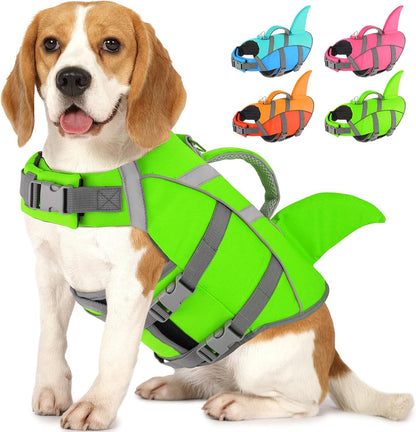 Doglay Dog Shark Life Jacke,Superior Buoyancy Dog Life Vest with Rescue Handle Reflective Stripes & Shark Fin, Ripstop Pet Preserver Swim Vest for Small Medium Large Dogs - Image 11