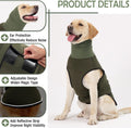 KOESON dog thunder jacket with ear cover army green small size