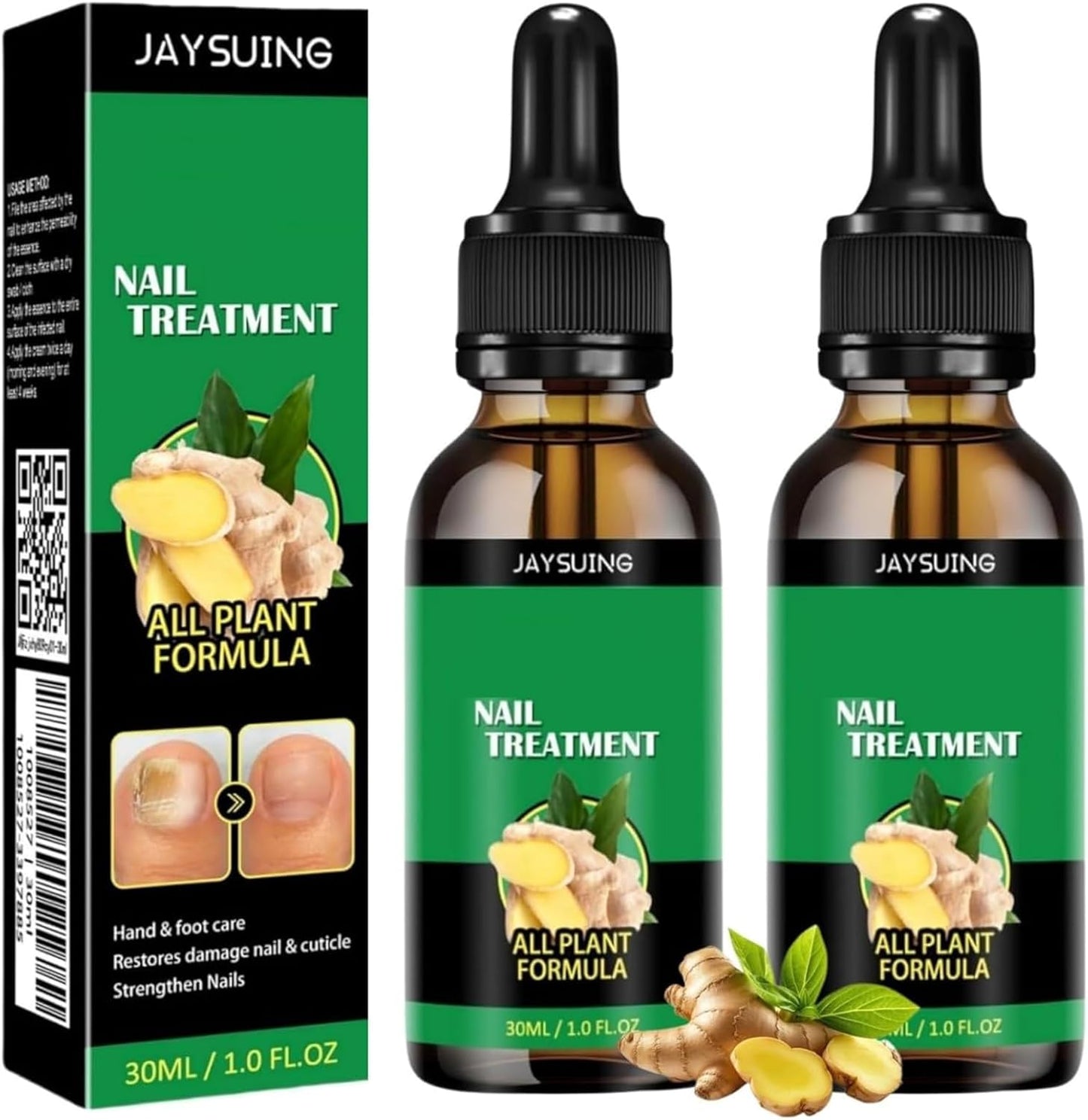Aguppo 2Pcs Ginger Nail and Cuticle Care Oil front view