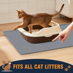Premium cat litter trapping mat being rinsed under clean running water