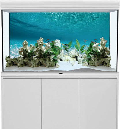AWERT 48 by 24 inches fish tank background applied to the back of a large aquarium