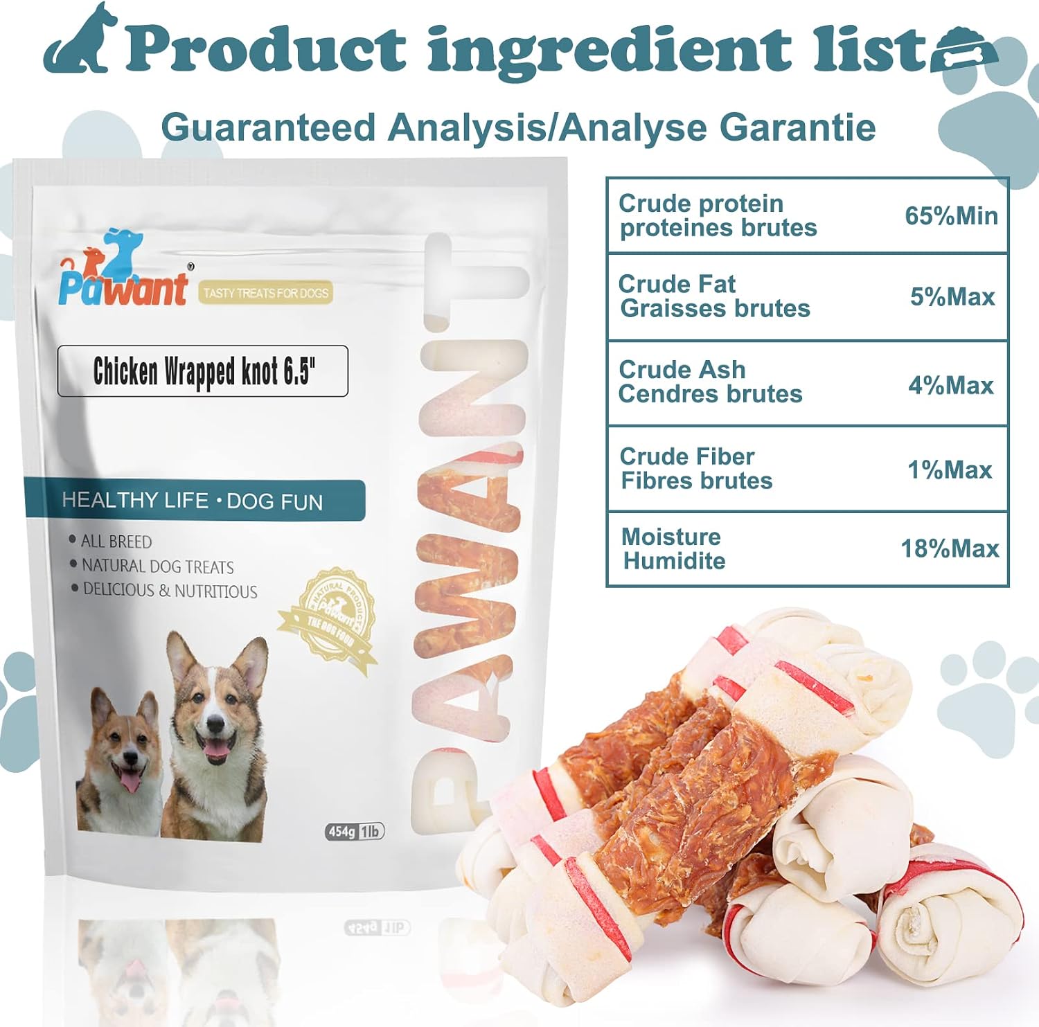 Authentic USA imported premium pet treats 8 ounces pack