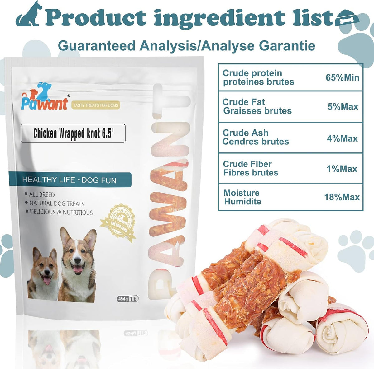 Authentic USA imported premium pet treats 8 ounces pack