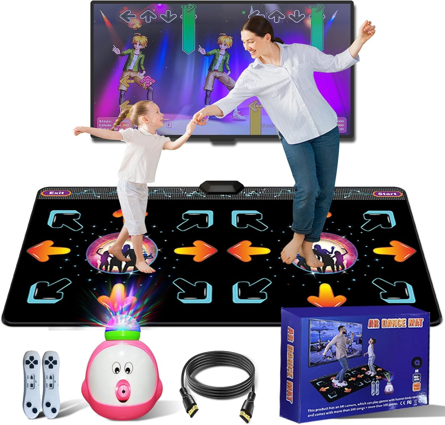 Yrprsodf double dance mat for kids and adults front view
