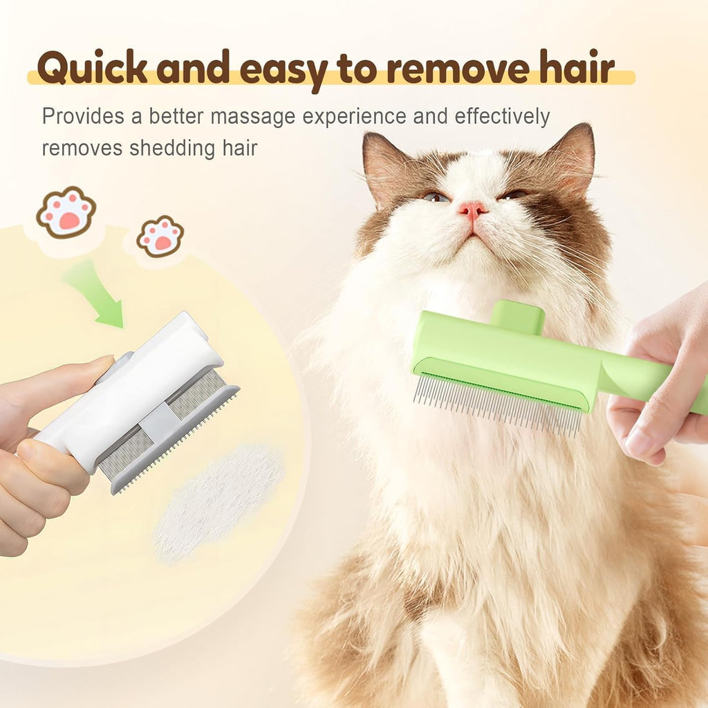 Fecovanti pet comb with stainless steel teeth details