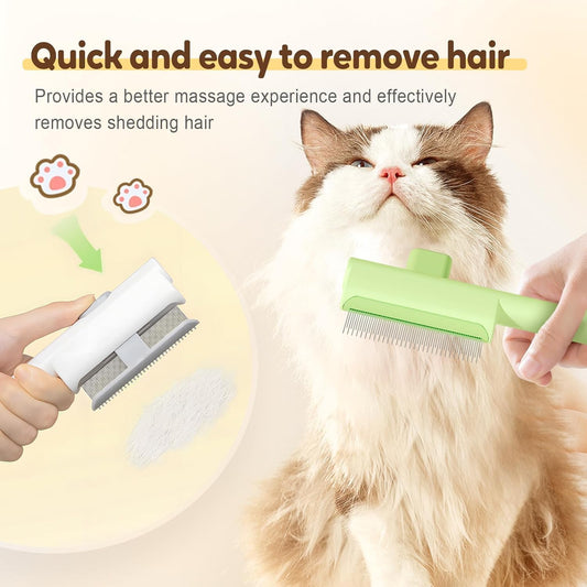 Fecovanti pet comb with stainless steel teeth details