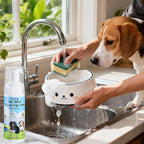 Plant based pet dish washing foam for dog and cat bowls