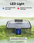 Upsky dog water fountain with filtration system components